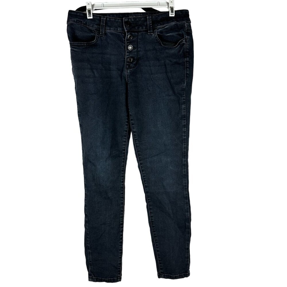 Maurices Womens High-Rise Skinny Jeans Size M Regular Dark Wash